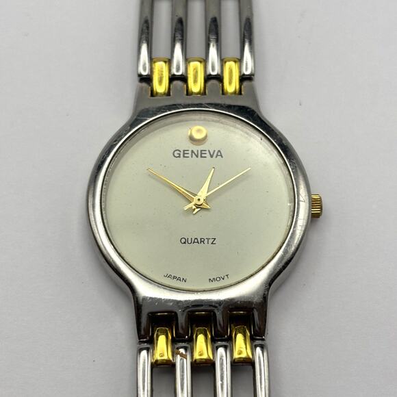 Silver & Gold Geneva Men's Watch - Picture 3 of 5